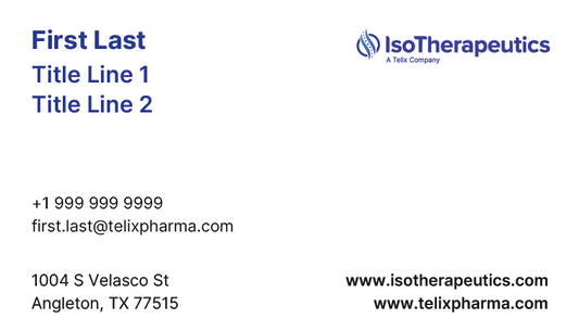 IsoTherapeutics - 2" x 3.5" 16PT Business Cards with No Coating (500 per set)