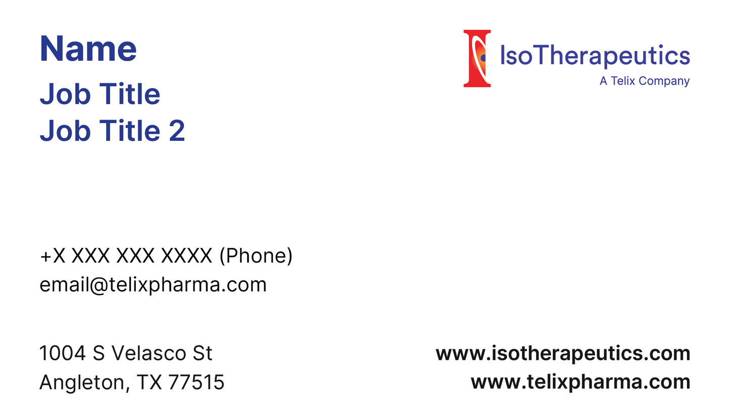 IsoTherapeutics - 2" x 3.5" 16PT Business Cards with No Coating (500 per set)