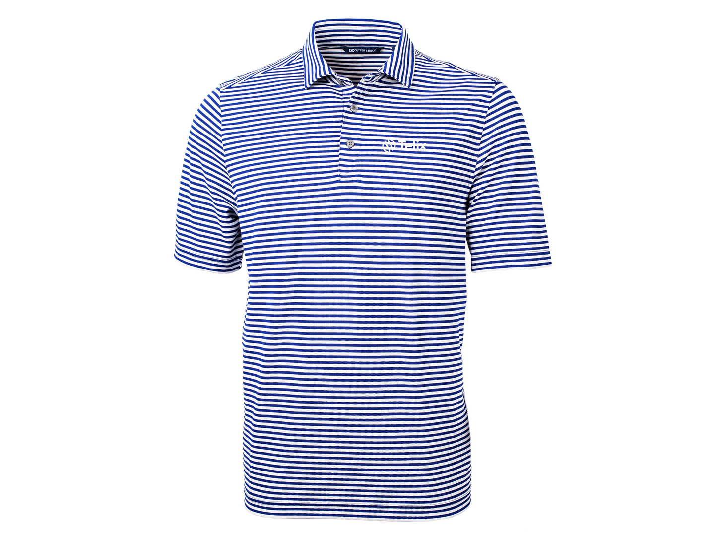 Cutter & Buck Virtue Recycled Stripe Featherlight Pique Mens Polo