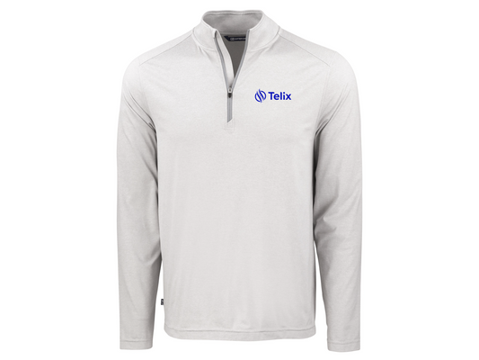 Cutter & Buck Coastline Recycled Double Peached Mens Quarter Zip Pullover