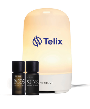 Telix - Vitruvi Glow Diffuser and Essential Oils Bundle Set